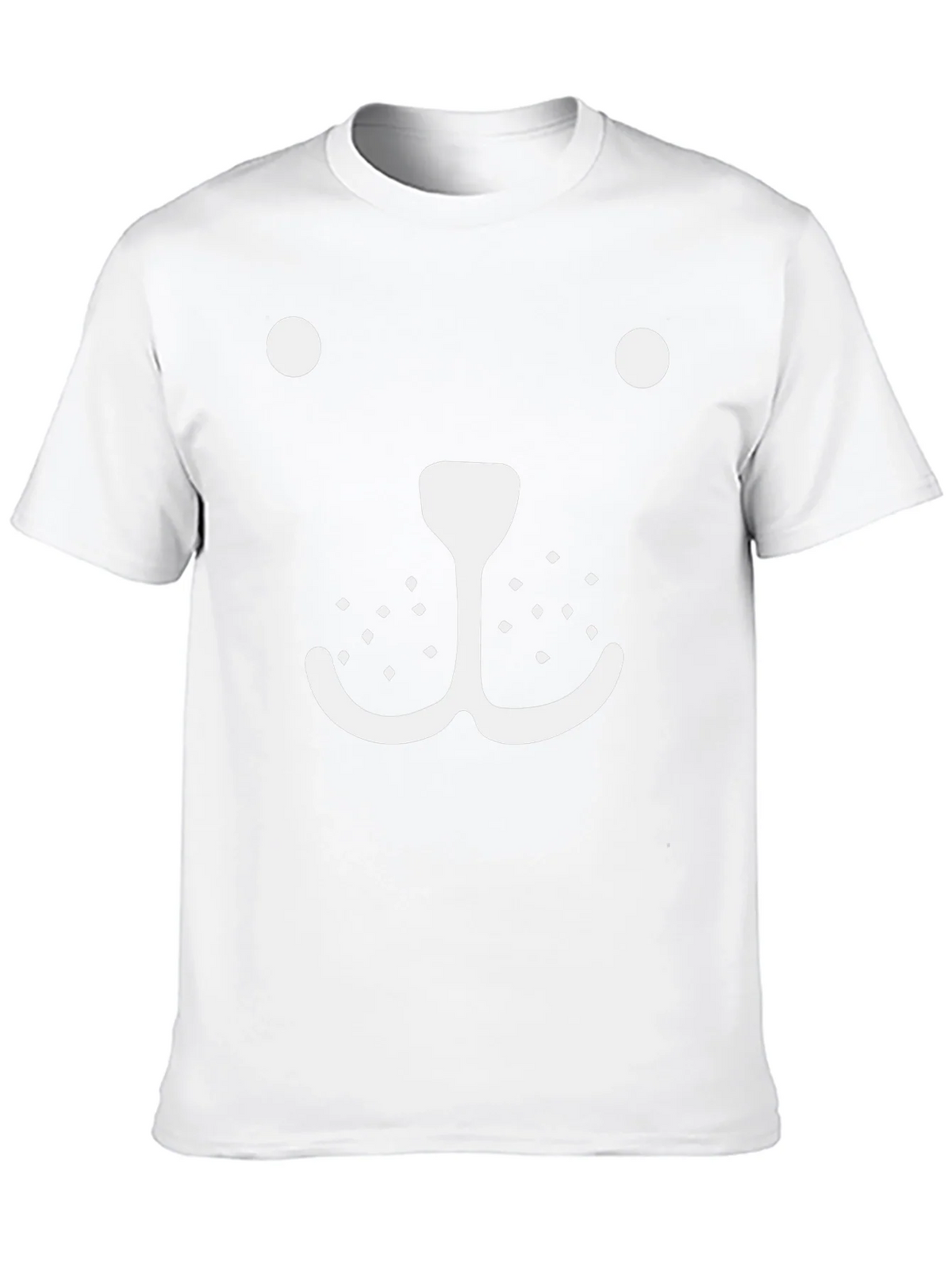 Whimsical Bear Face Graphic Tee - Black Cotton product image 9