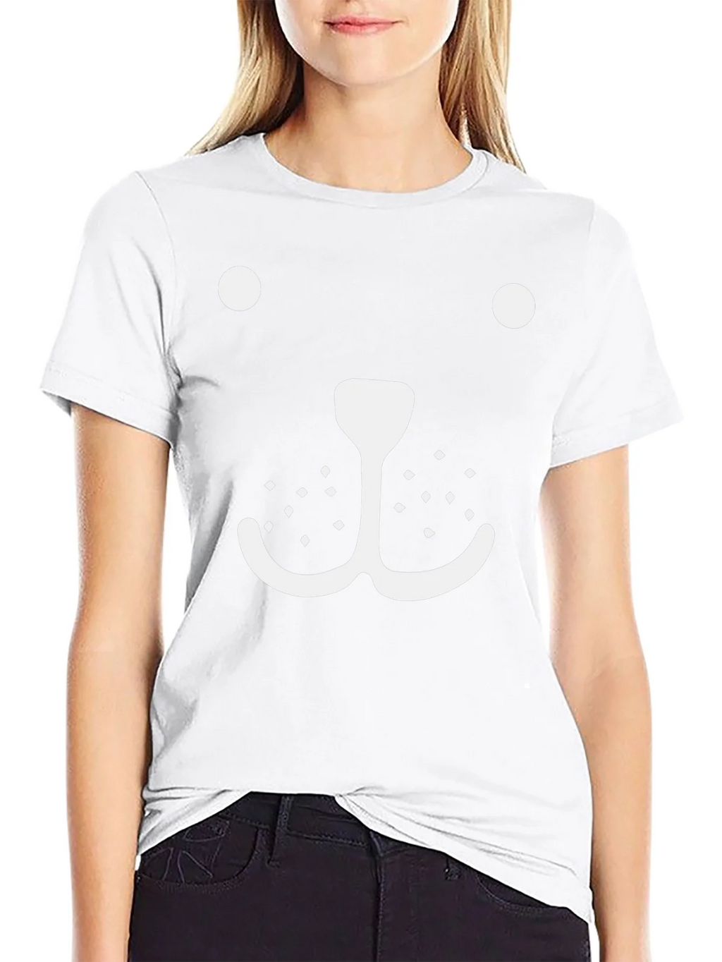 Whimsical Bear Face Graphic Tee - Black Cotton product image 8