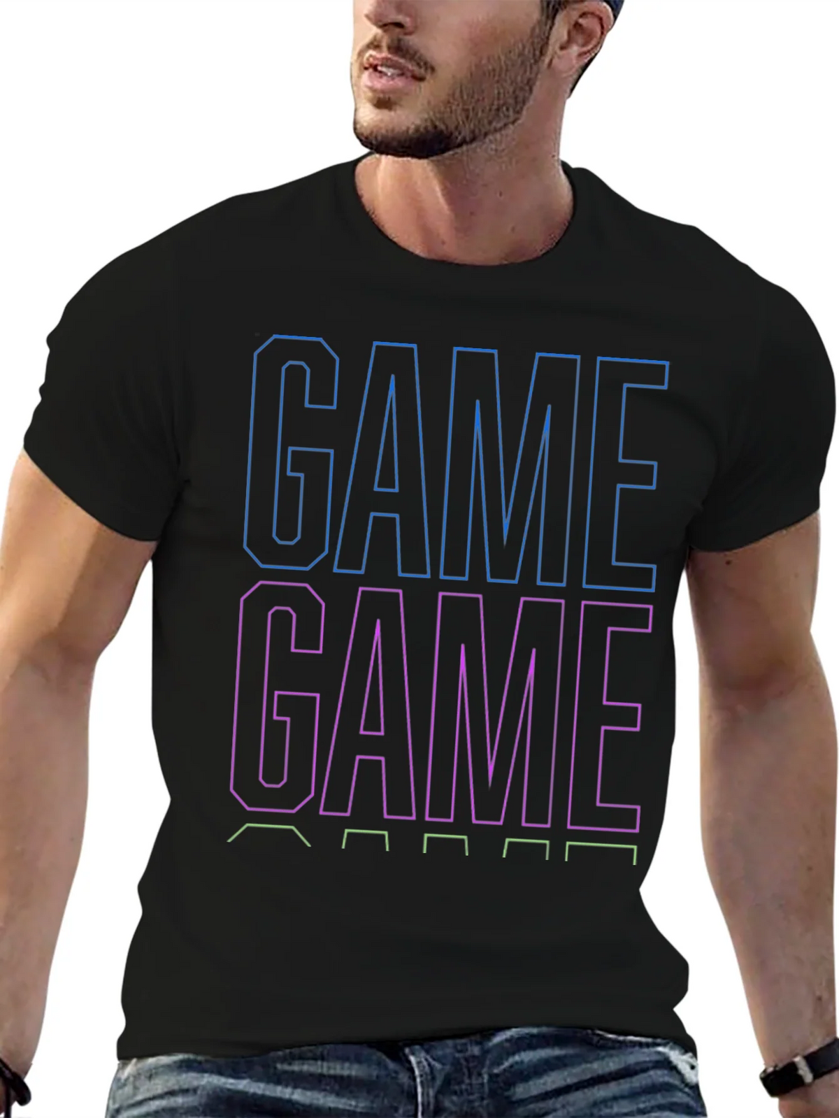 Game On Black T-Shirt for Gamers product image 6