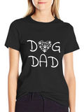 Dog Dad T-Shirt - Cute Paw Print Heart Design product image 1