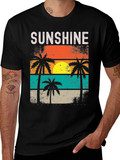 Sunshine Palm Tree Retro T-Shirt product image 1