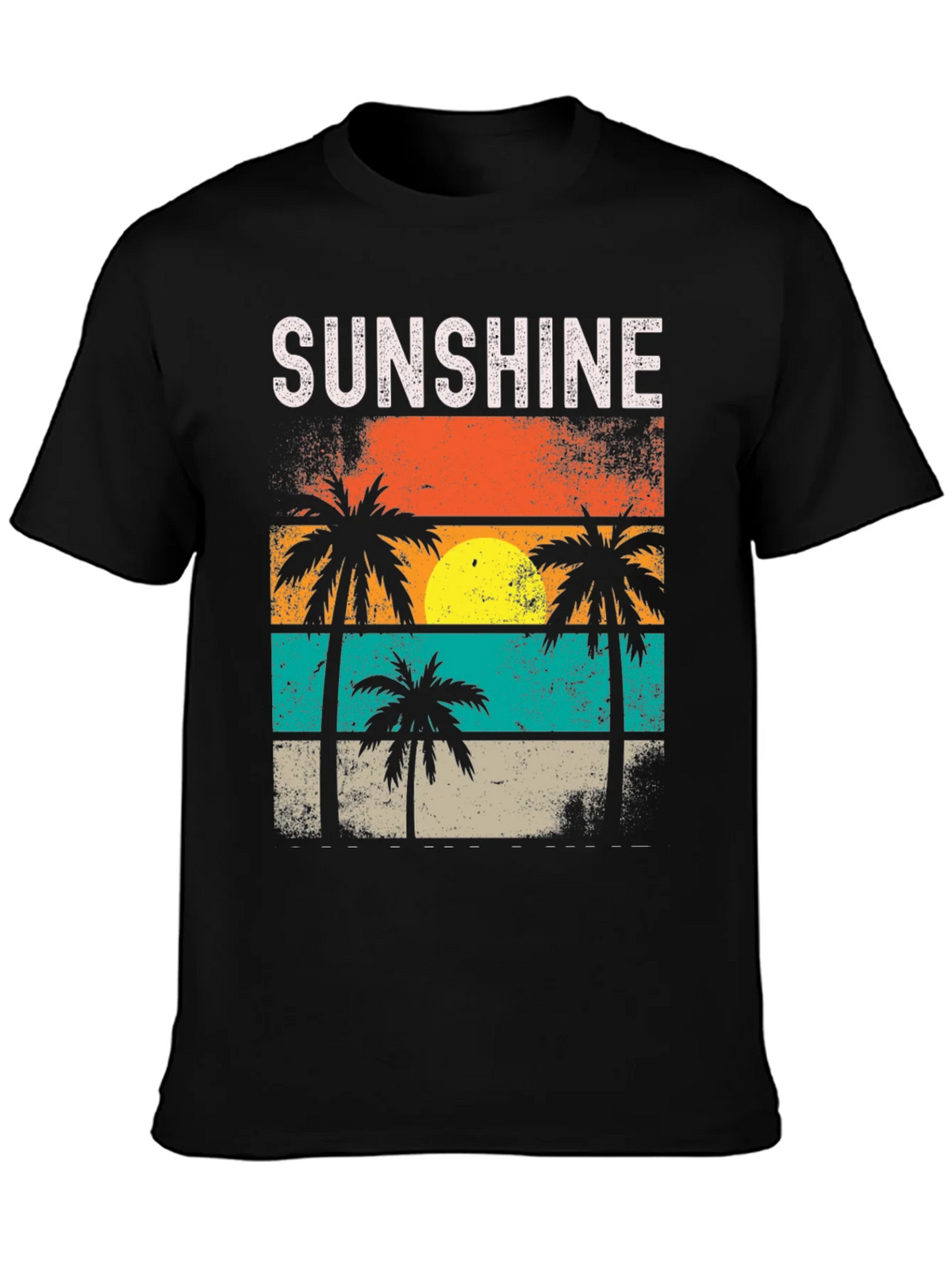 Sunshine Palm Tree Retro T-Shirt product image 3