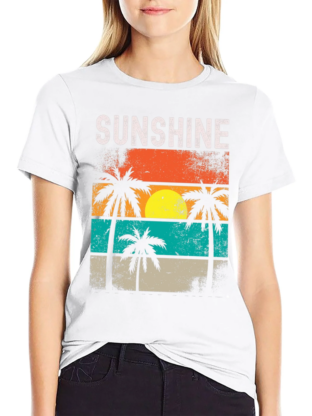 Sunshine Palm Tree Retro T-Shirt product image 8