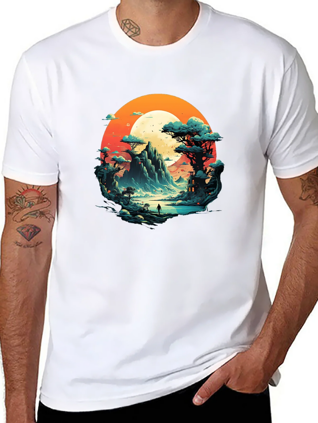 Scenic Mountain Landscape Graphic Tee product image 7