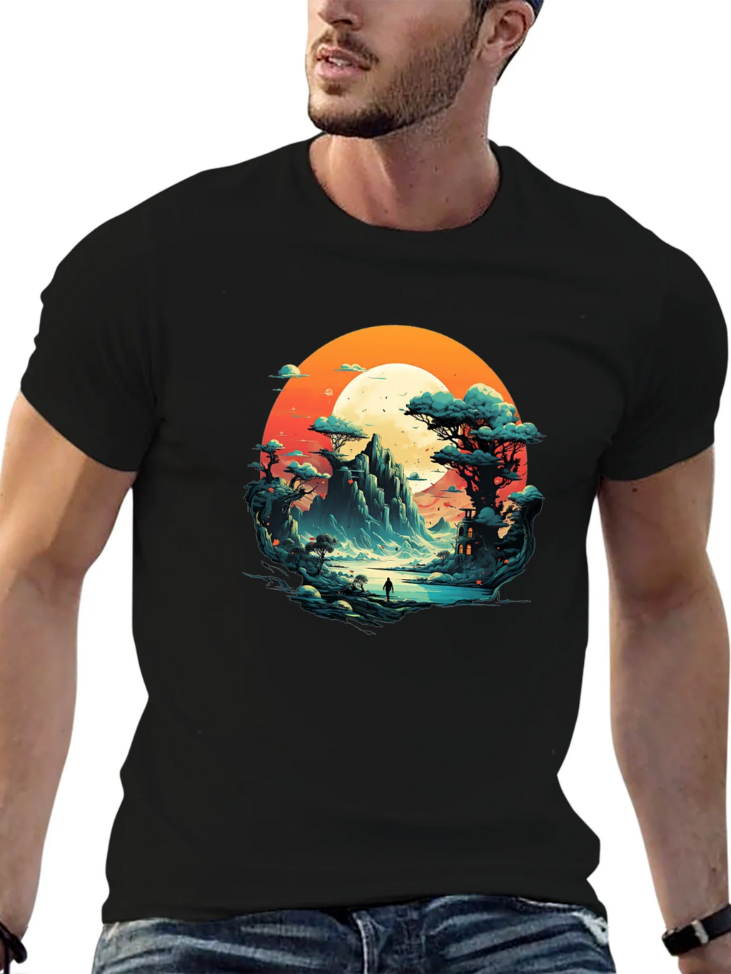 Scenic Mountain Landscape Graphic Tee product image 6