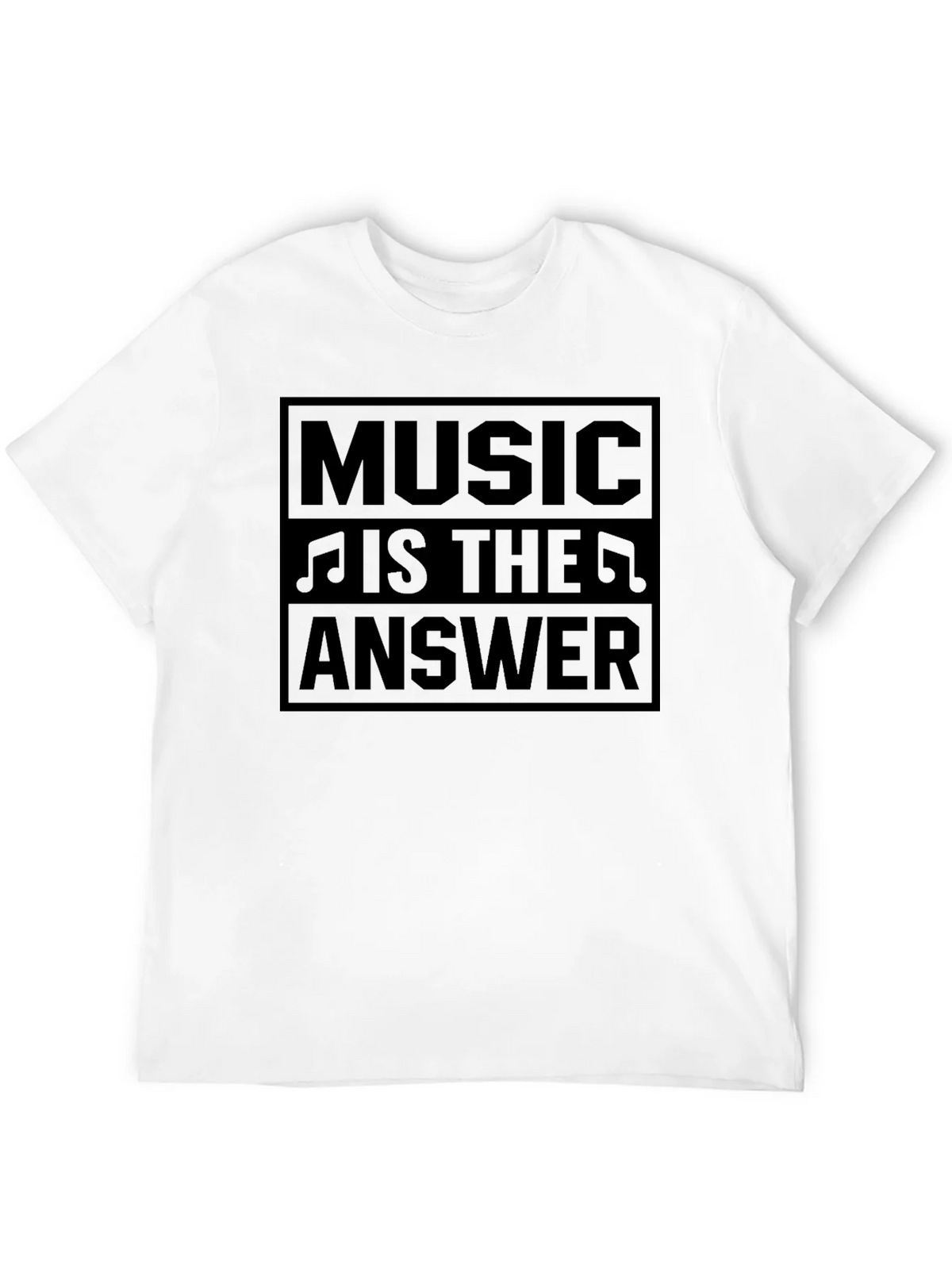 Music Is The Answer Black T-Shirt product image 11