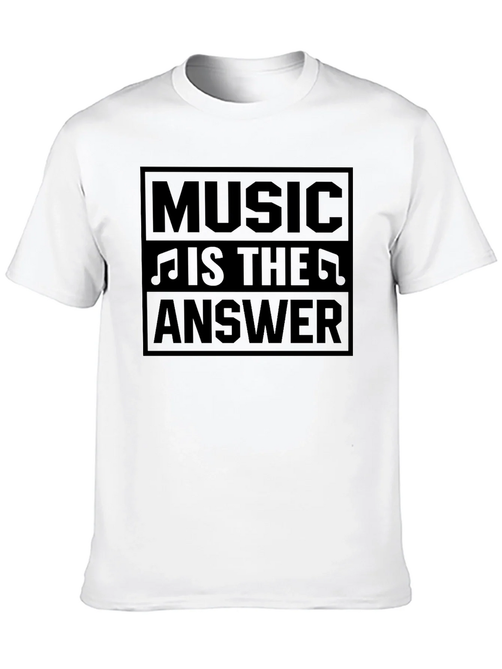 Music Is The Answer Black T-Shirt product image 9