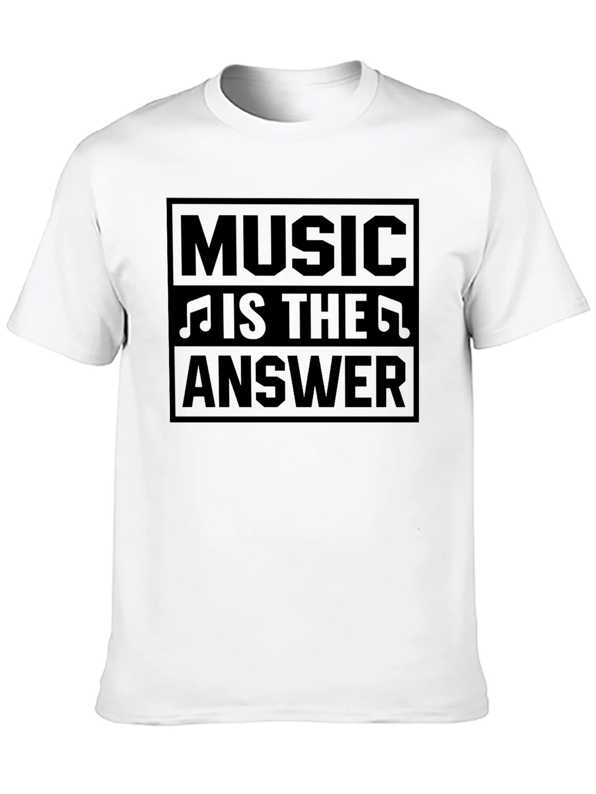 Music Is The Answer Black T-Shirt product image 9