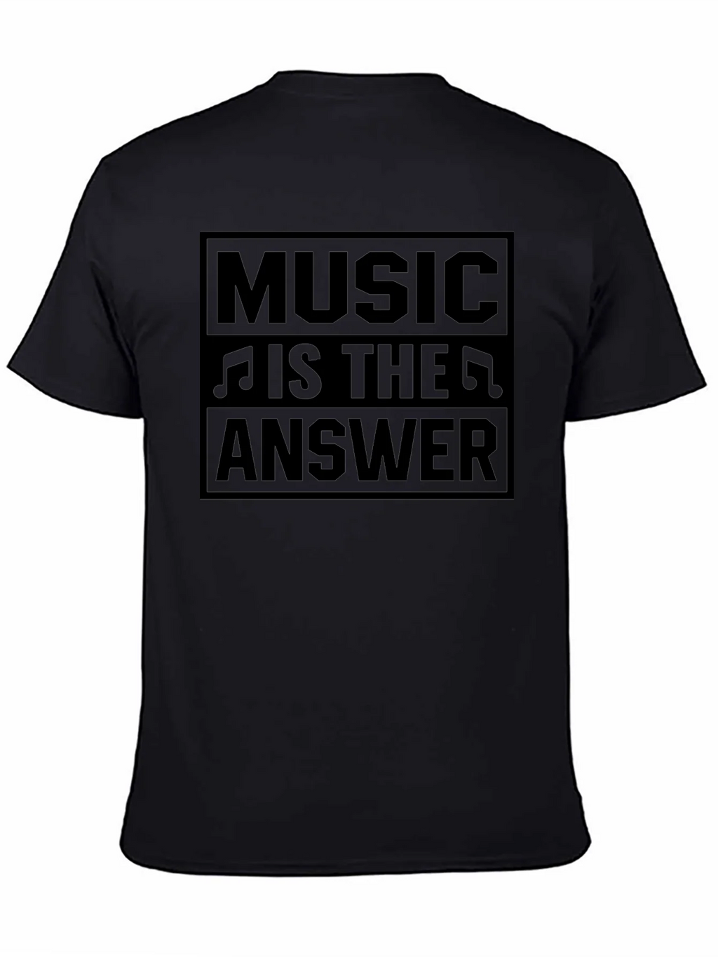 Music Is The Answer Black T-Shirt product image 4