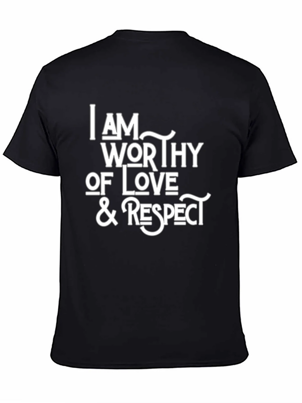 Worthy of Love & Respect Black T-Shirt product image 4