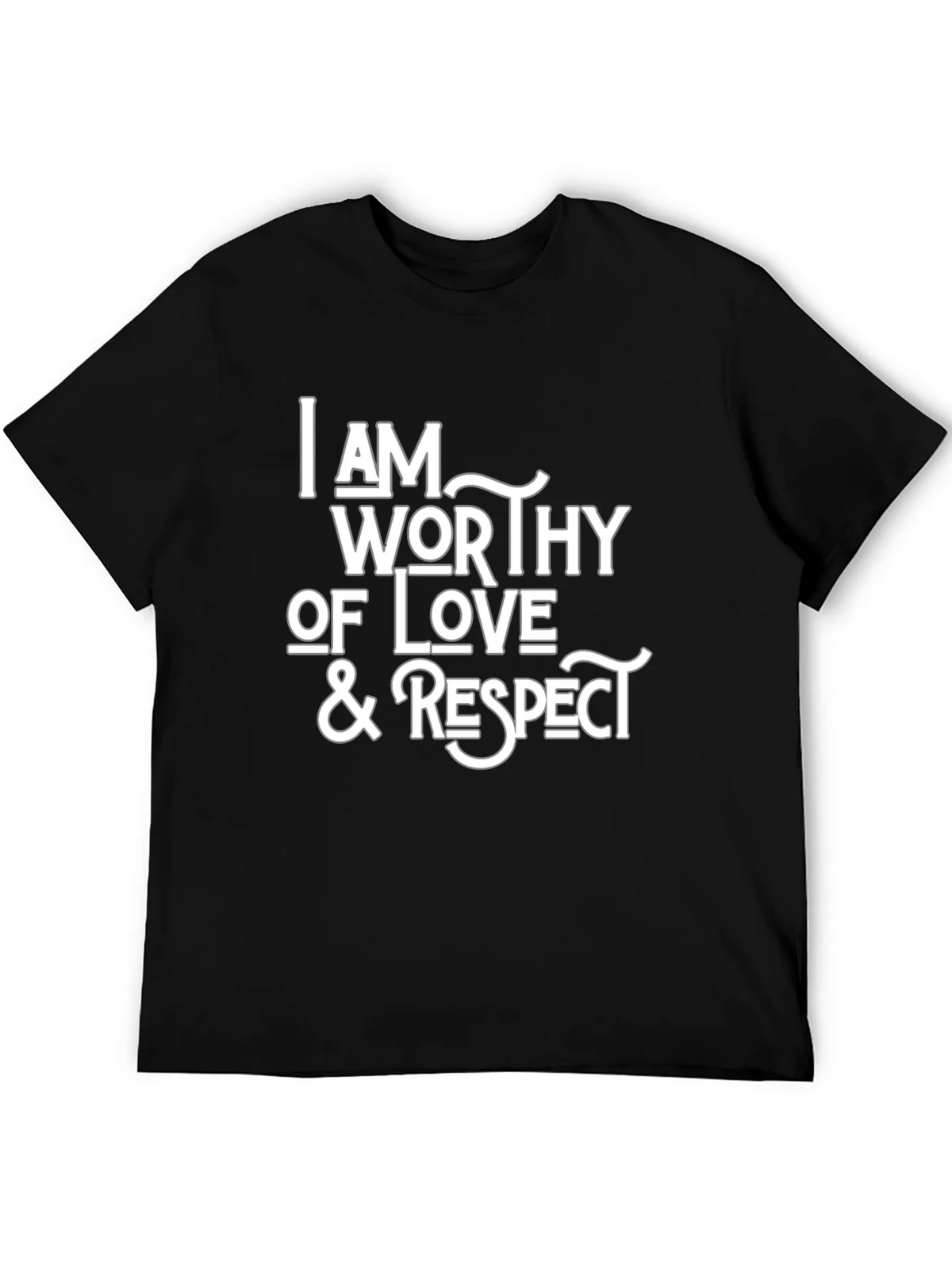 Worthy of Love & Respect Black T-Shirt product image 5
