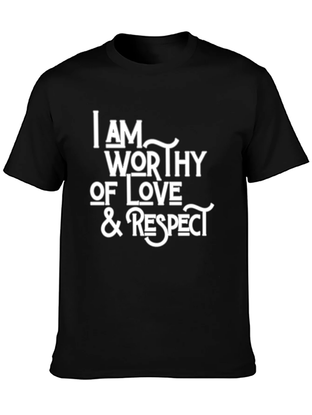 Worthy of Love & Respect Black T-Shirt product image 3
