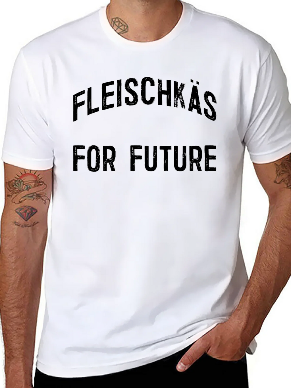Fleischkäse For Future Black Graphic T-Shirt product image 7