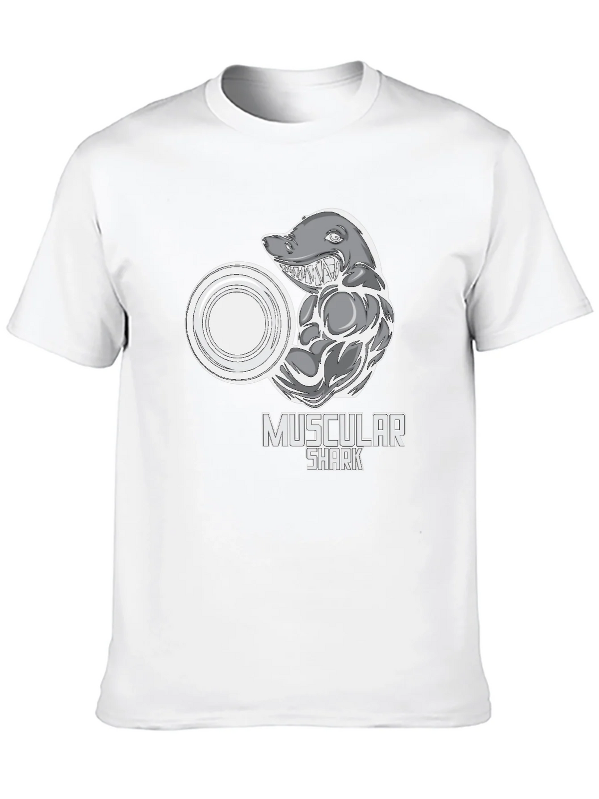 Muscular Shark Graphic T-Shirt - Gym Humor Tee product image 9