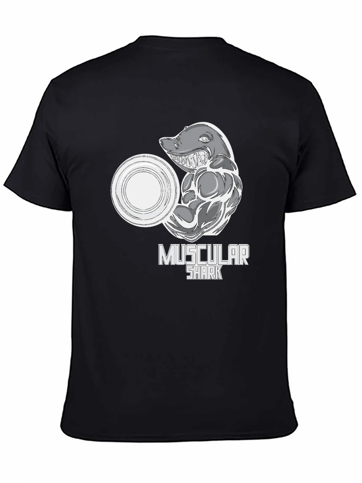 Muscular Shark Graphic T-Shirt - Gym Humor Tee product image 4
