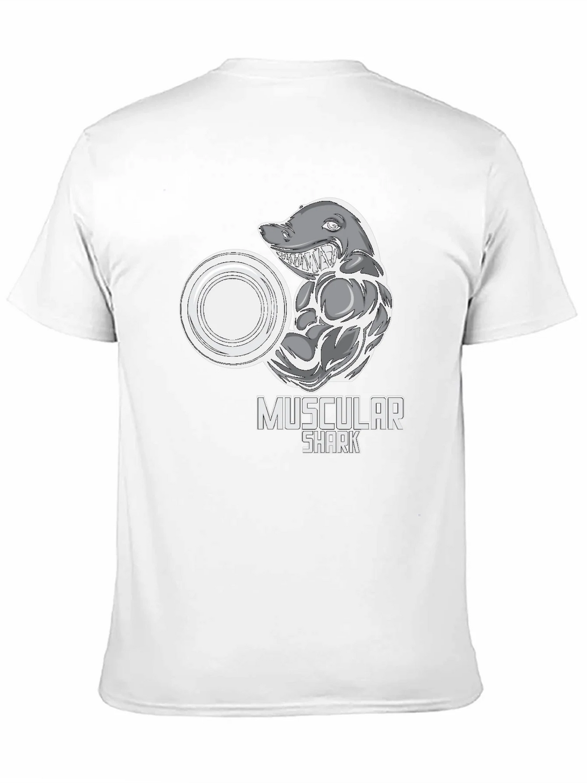 Muscular Shark Graphic T-Shirt - Gym Humor Tee product image 10