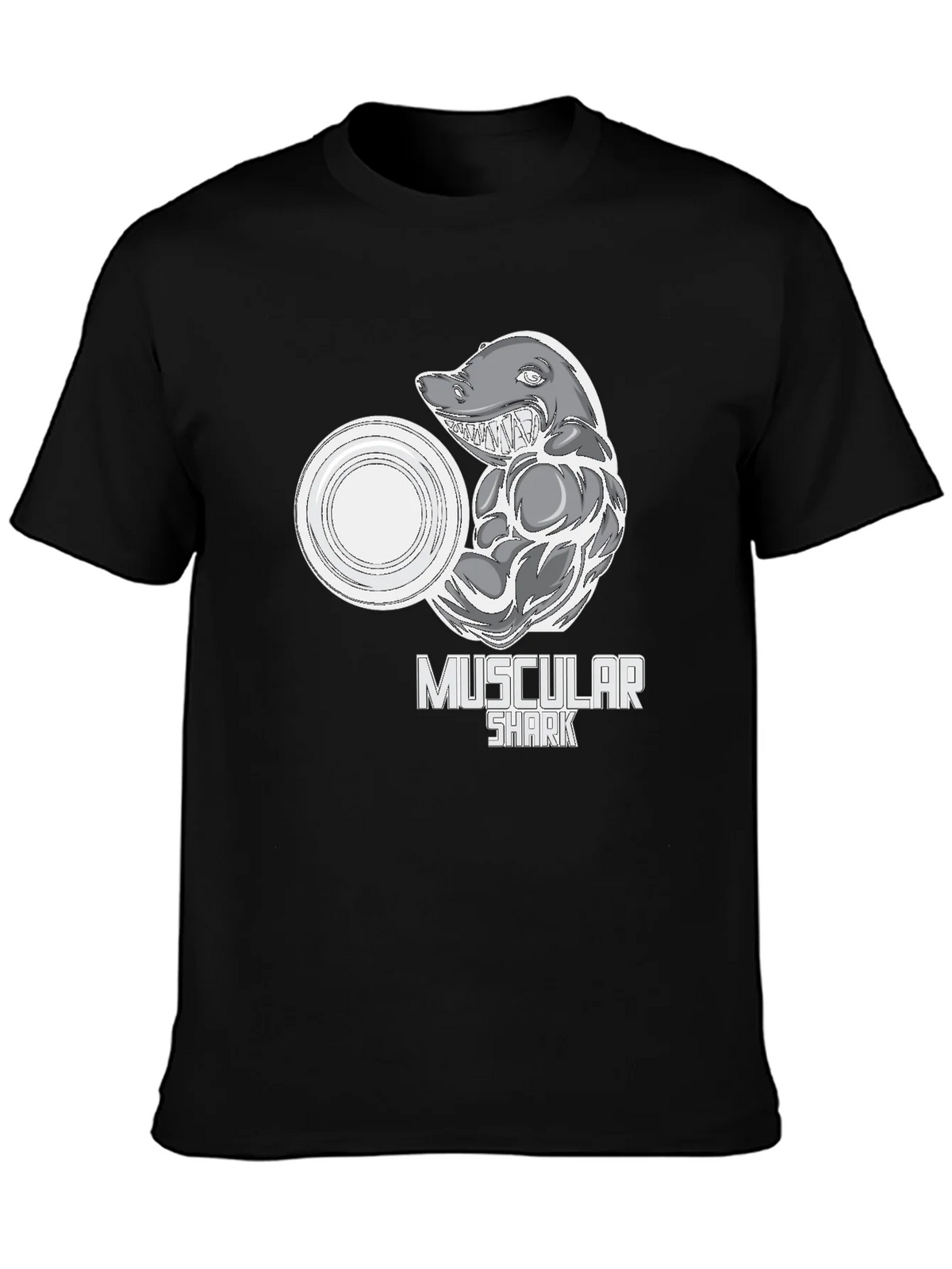 Muscular Shark Graphic T-Shirt - Gym Humor Tee product image 3