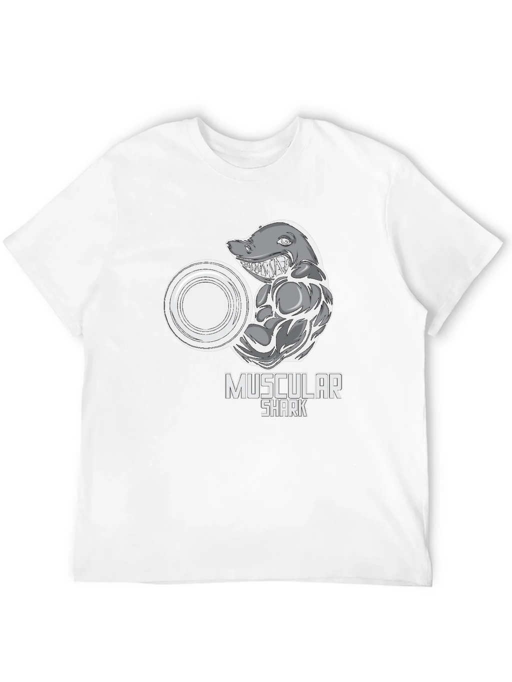 Muscular Shark Graphic T-Shirt - Gym Humor Tee product image 11