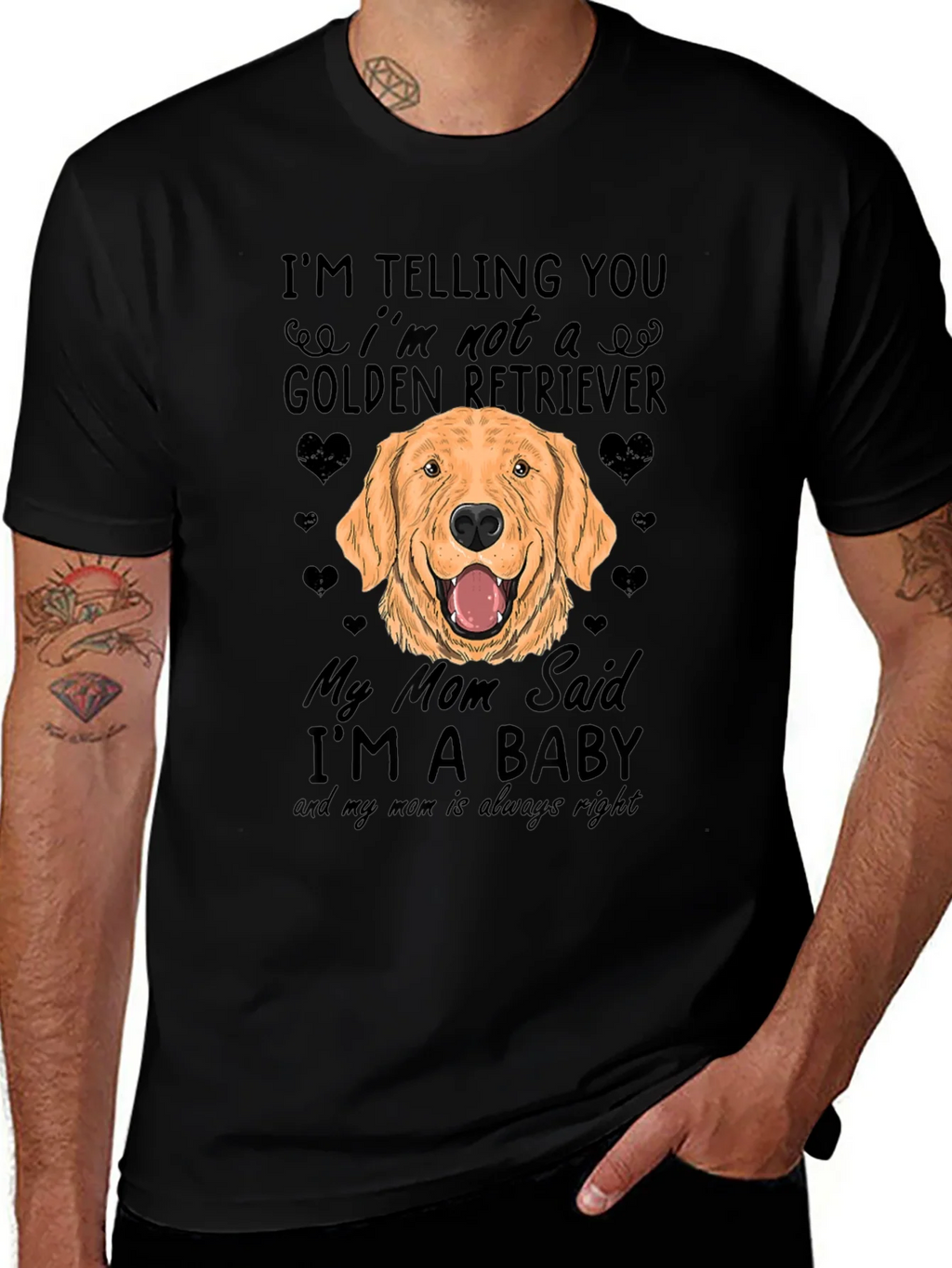 Funny Golden Retriever Dog T-Shirt - Mom Said Im a Baby! product image 1