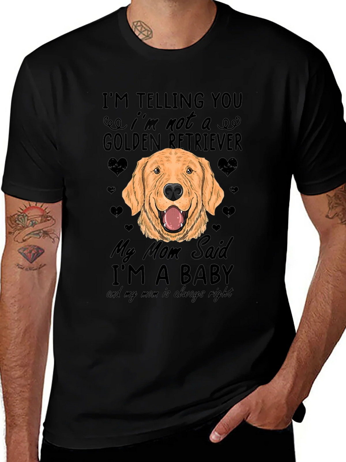 Funny Golden Retriever Dog T-Shirt - Mom Said Im a Baby! product image 1