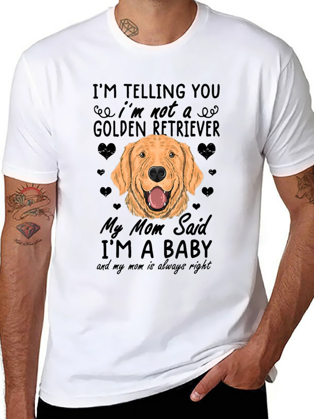 Funny Golden Retriever Dog T-Shirt - Mom Said Im a Baby! product image 7
