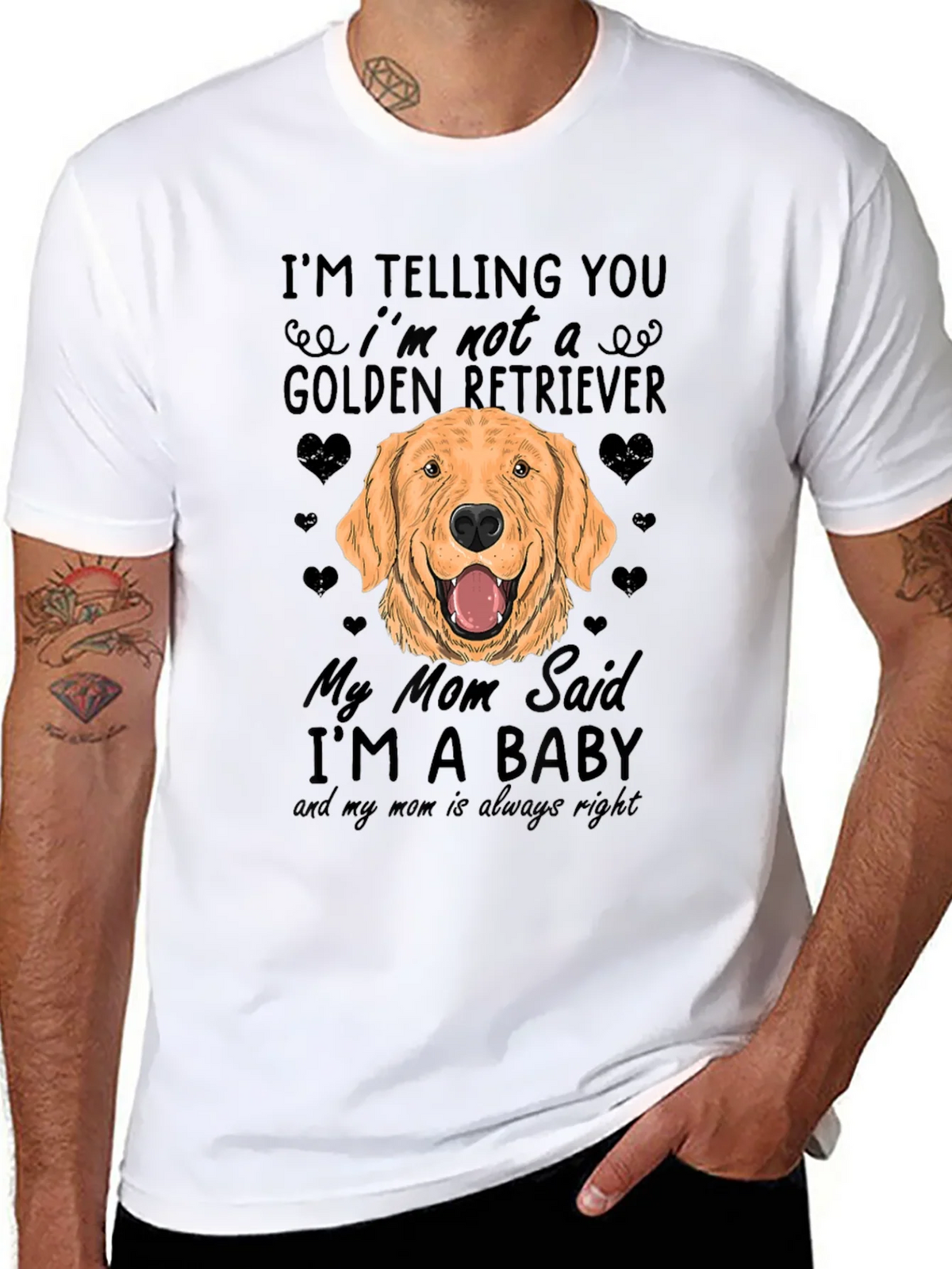 Funny Golden Retriever Dog T-Shirt - Mom Said Im a Baby! product image 7