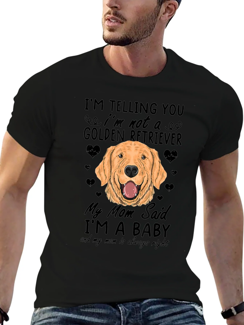 Funny Golden Retriever Dog T-Shirt - Mom Said Im a Baby! product image 6