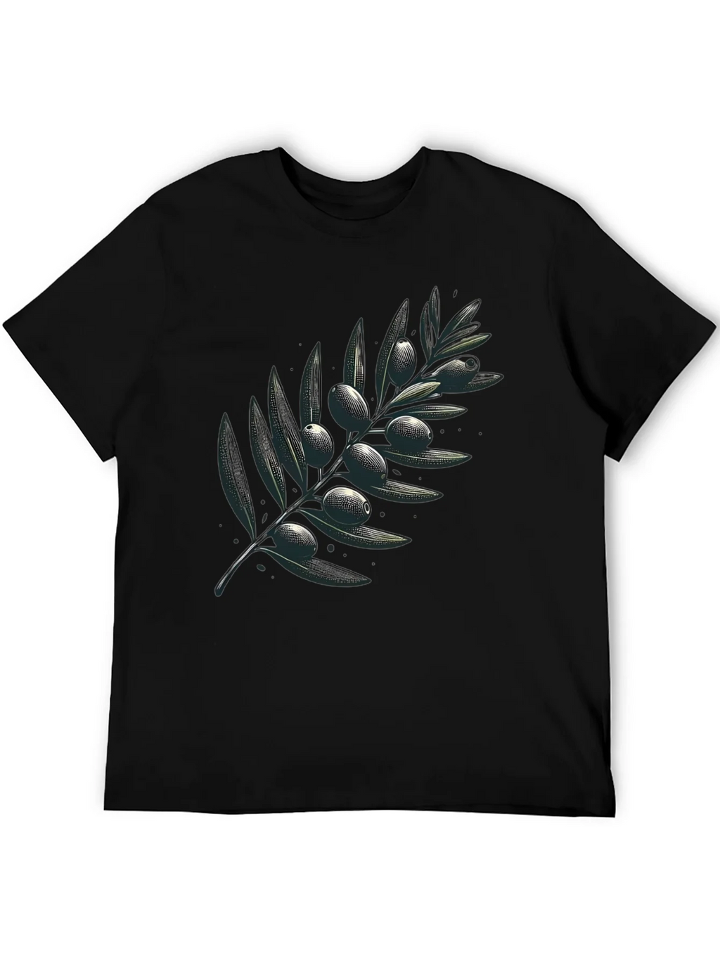 Olive Branch Graphic Black T-Shirt product image 4