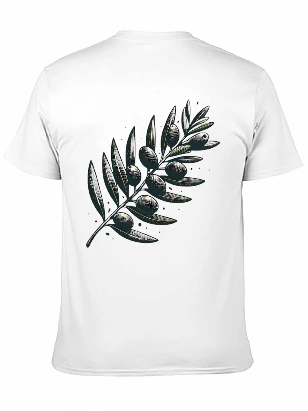 Olive Branch Graphic Black T-Shirt product image 7