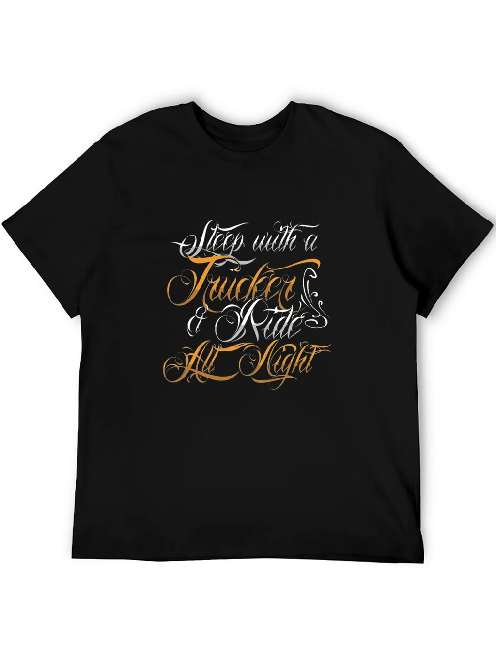 Sleep with a Trucker Graphic T-Shirt product image 4