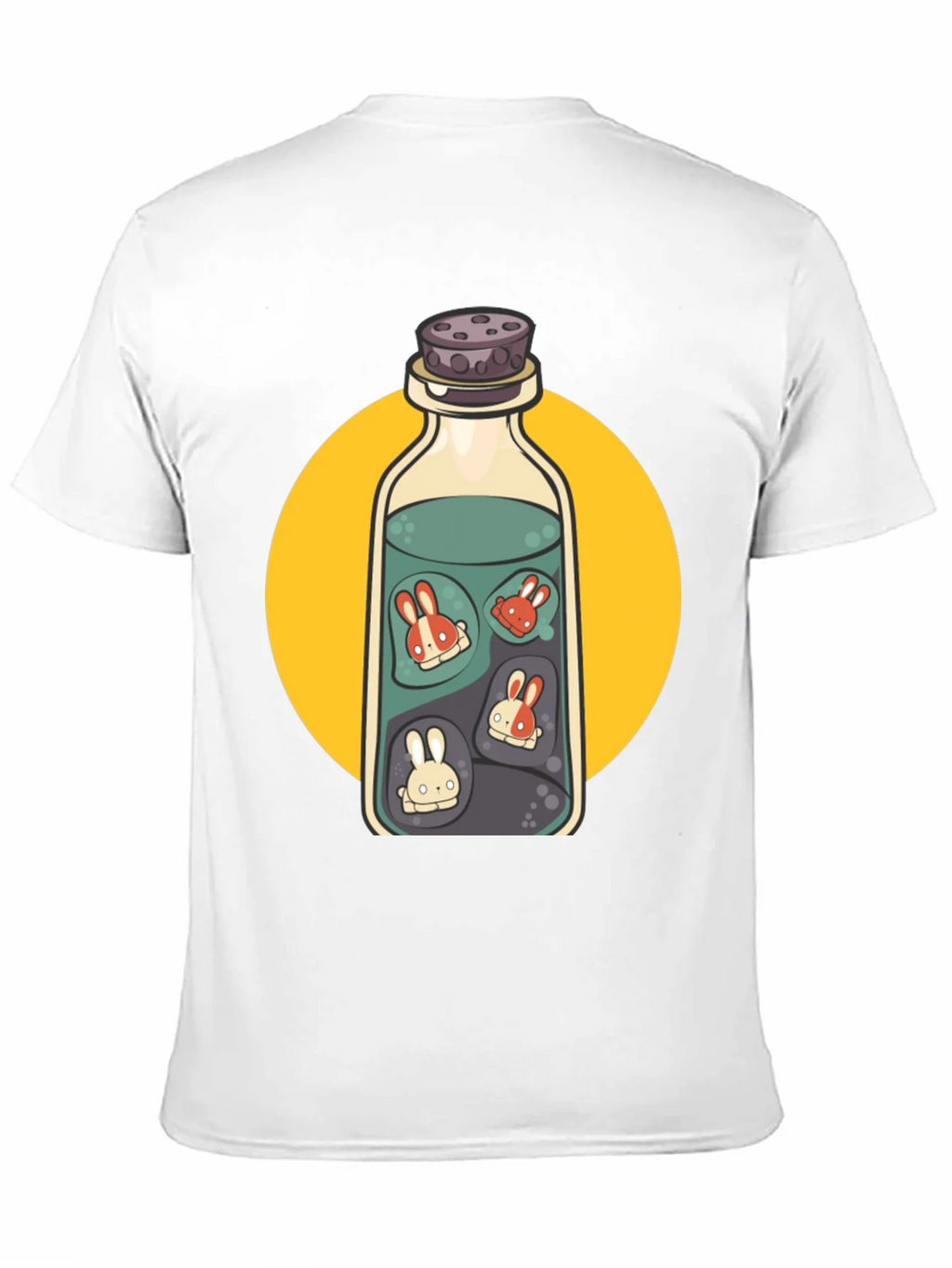 Rabbit Potion Graphic Tee - Black Cotton Blend product image 7