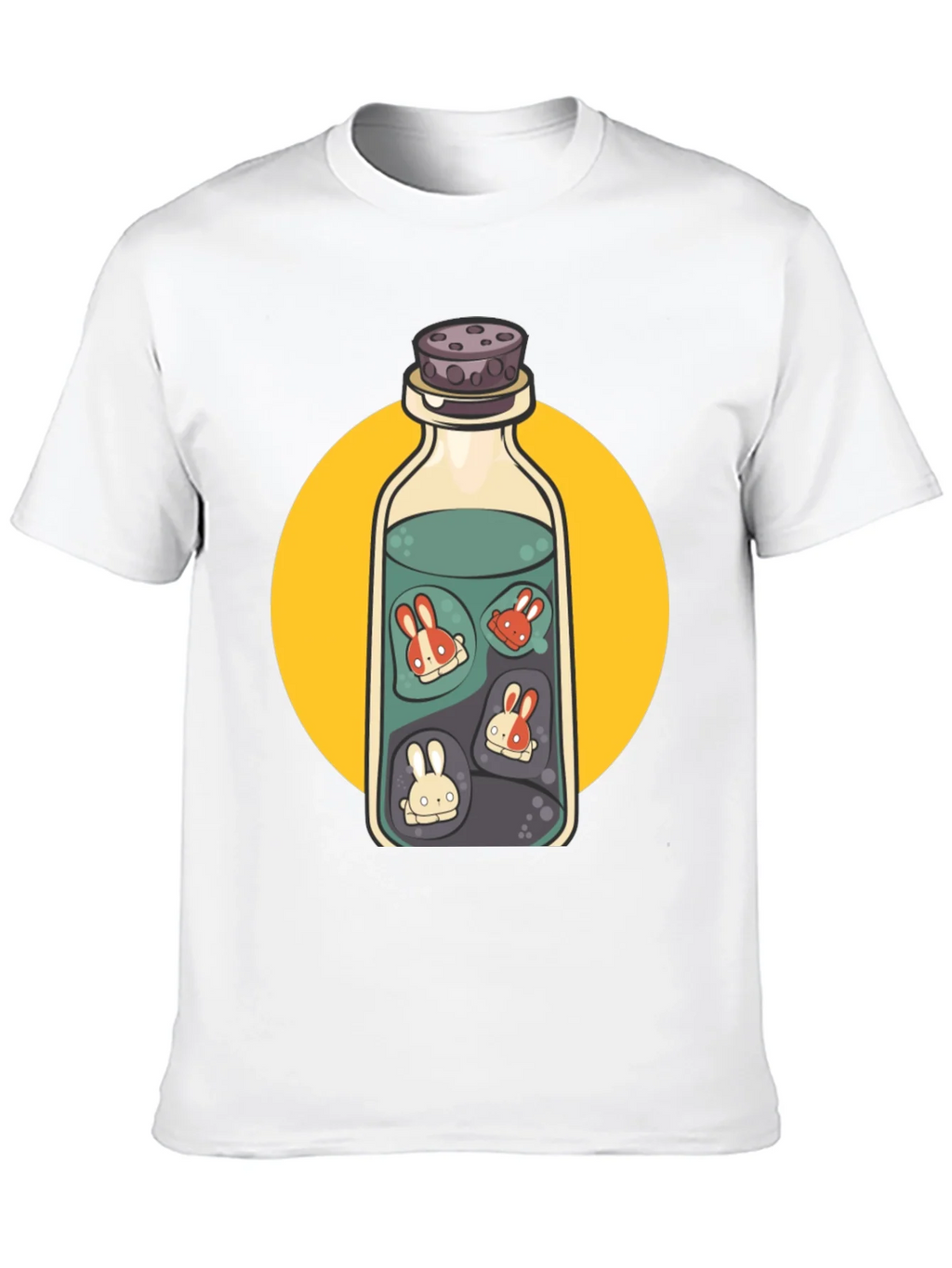 Rabbit Potion Graphic Tee - Black Cotton Blend product image 6