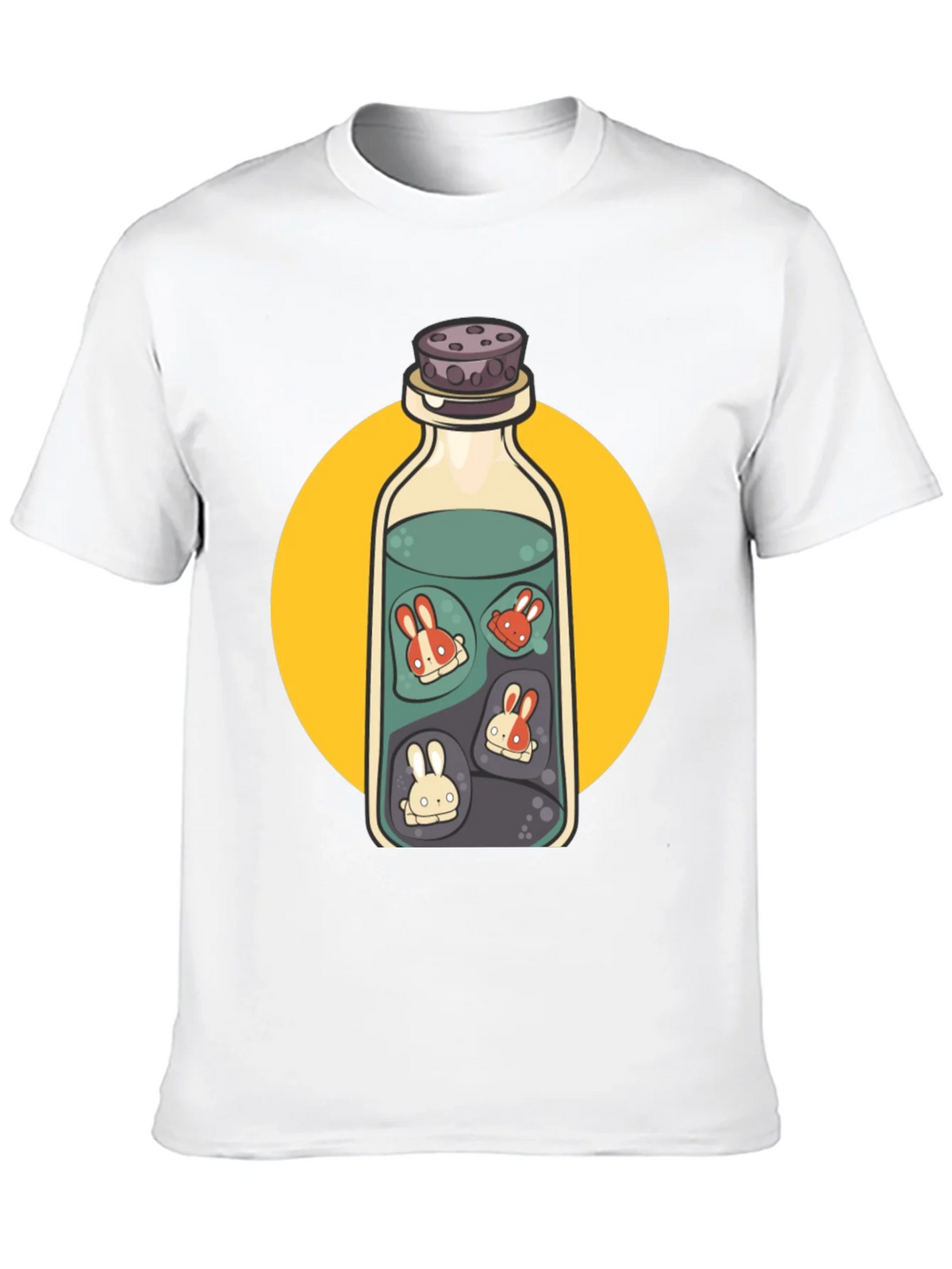 Rabbit Potion Graphic Tee - Black Cotton Blend product image 6