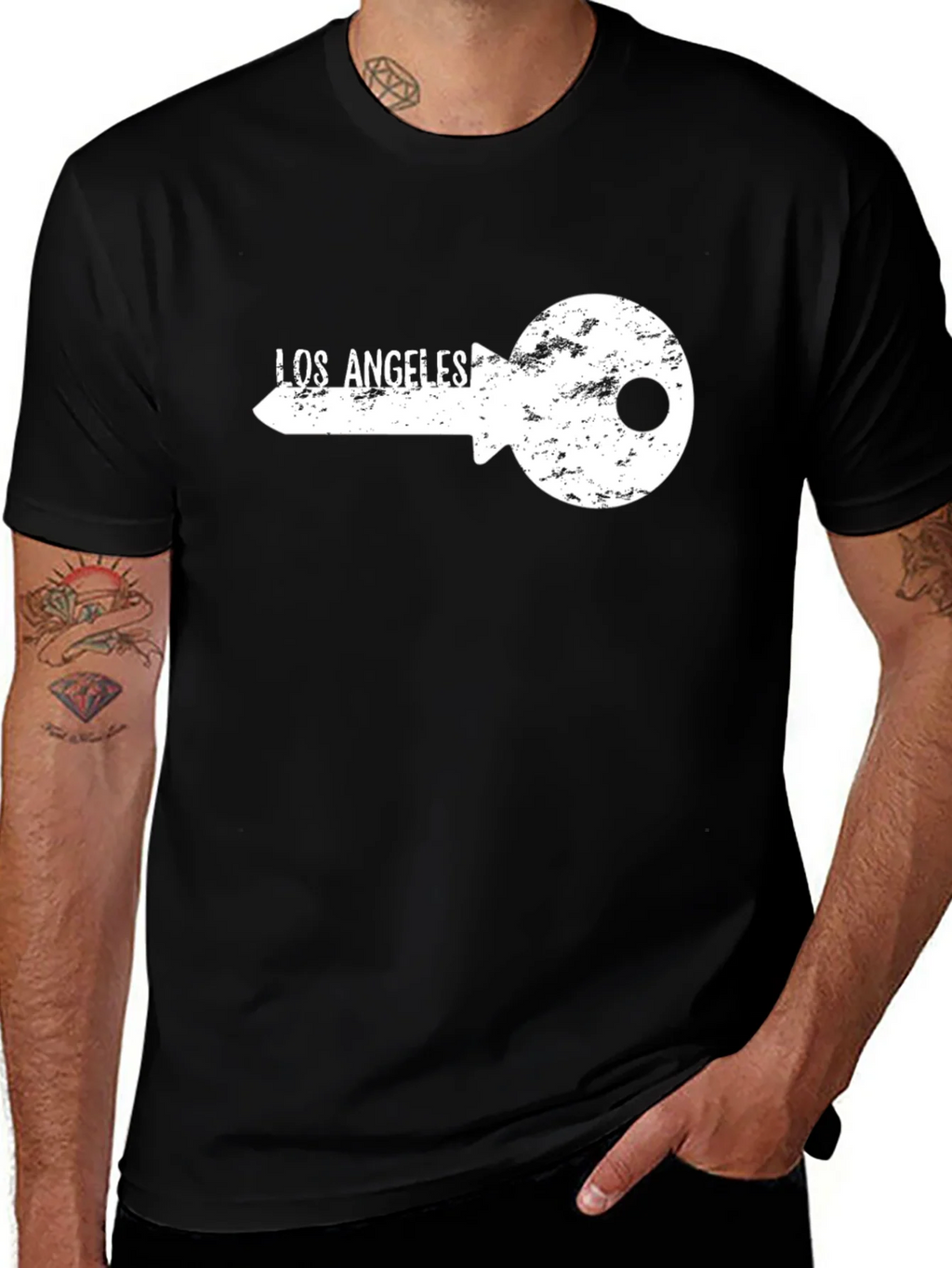 Los Angeles Key Graphic T-Shirt - Black product image 1