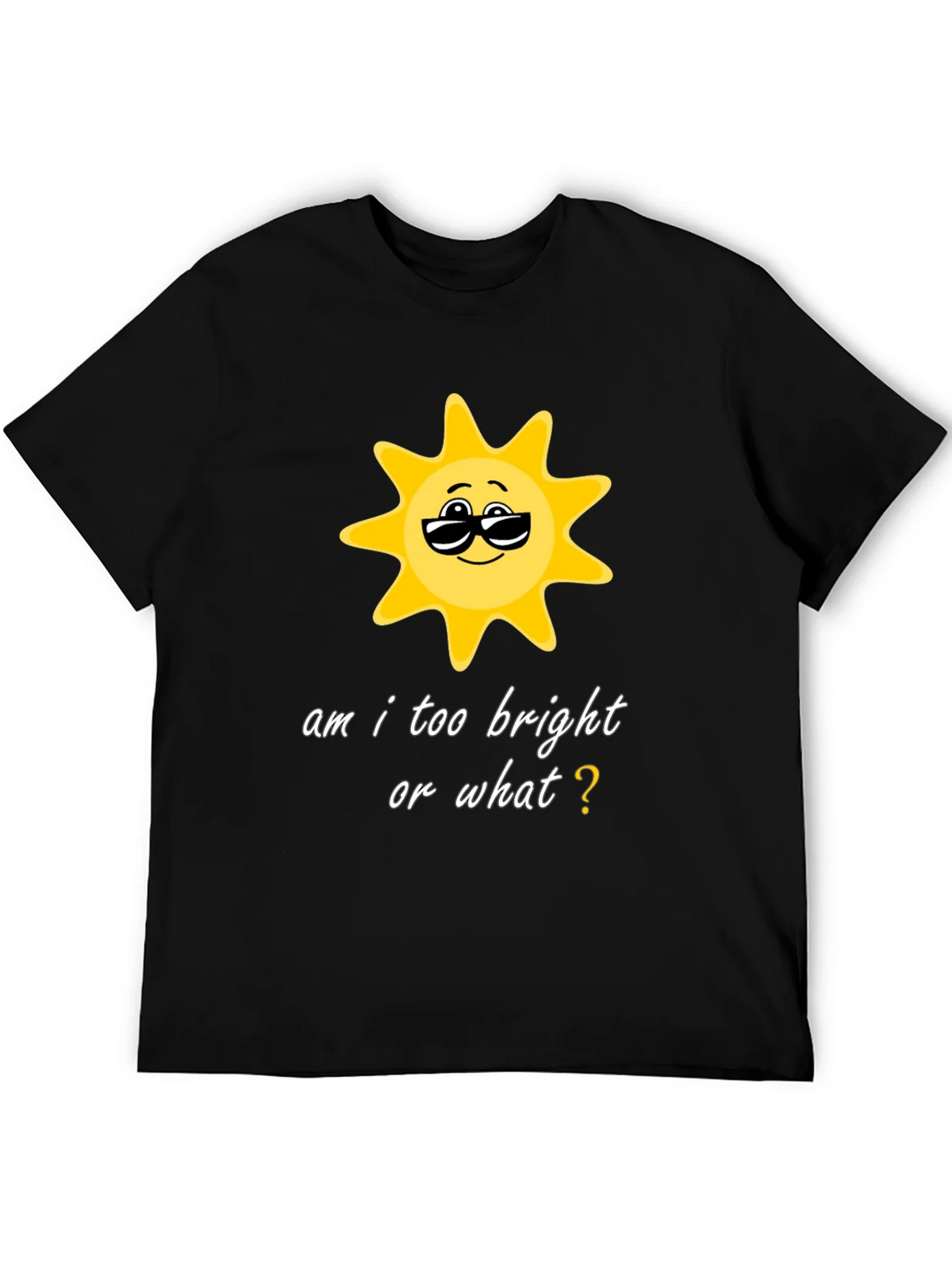 Funny Sun Graphic Black T-Shirt product image 5