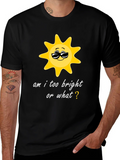Funny Sun Graphic Black T-Shirt product image 1