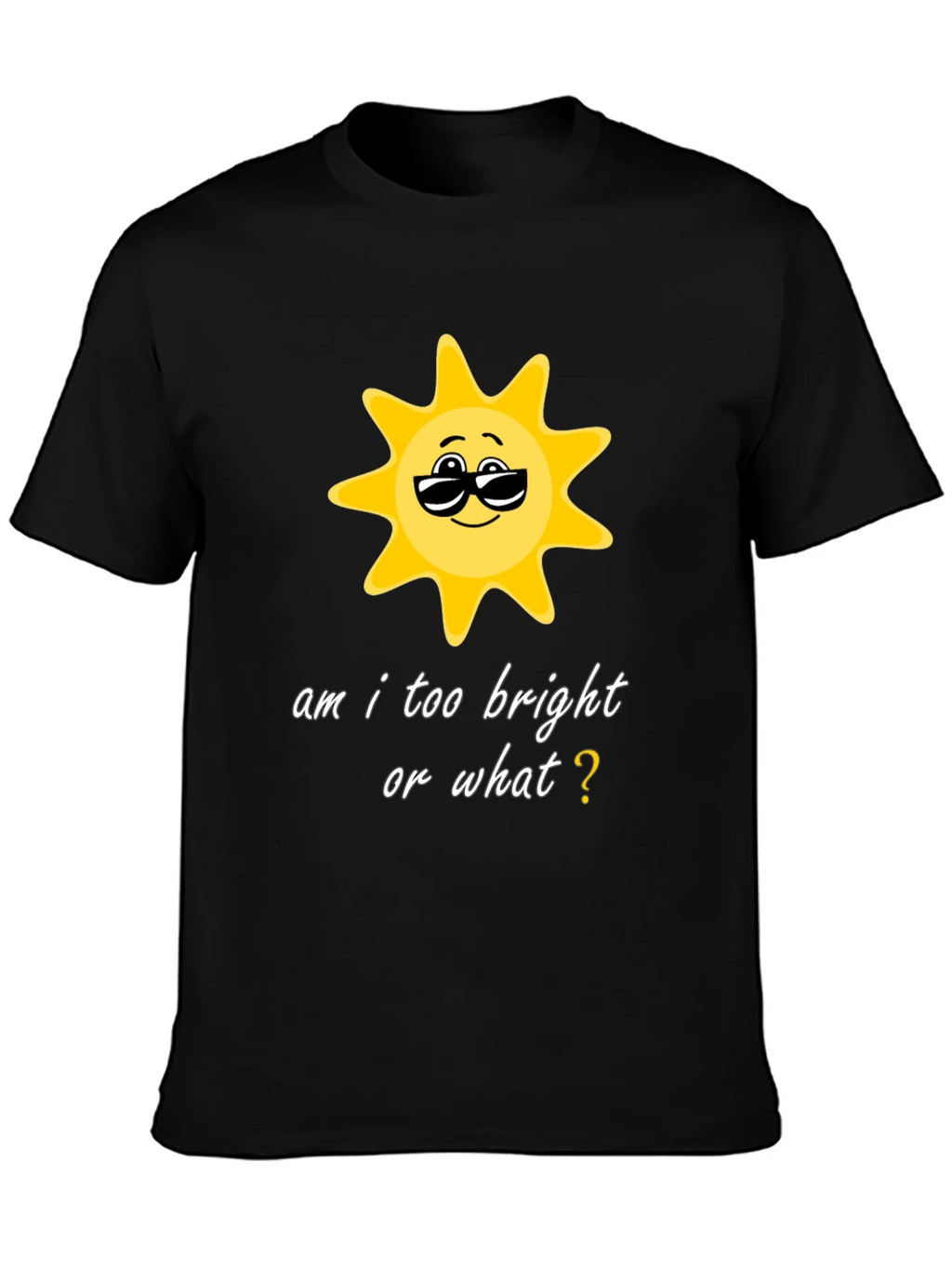 Funny Sun Graphic Black T-Shirt product image 3