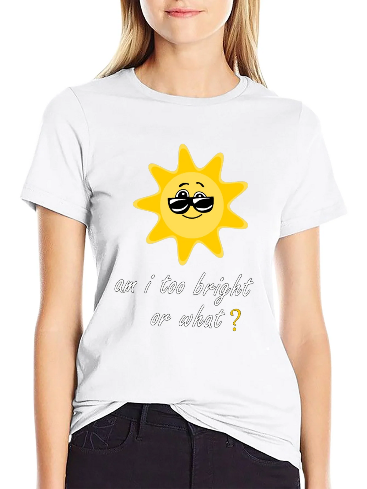 Funny Sun Graphic Black T-Shirt product image 8