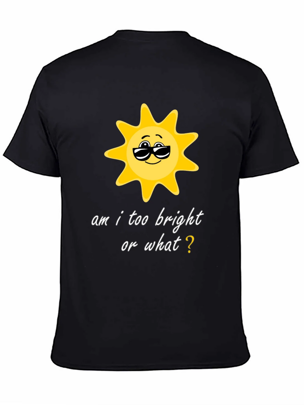 Funny Sun Graphic Black T-Shirt product image 4