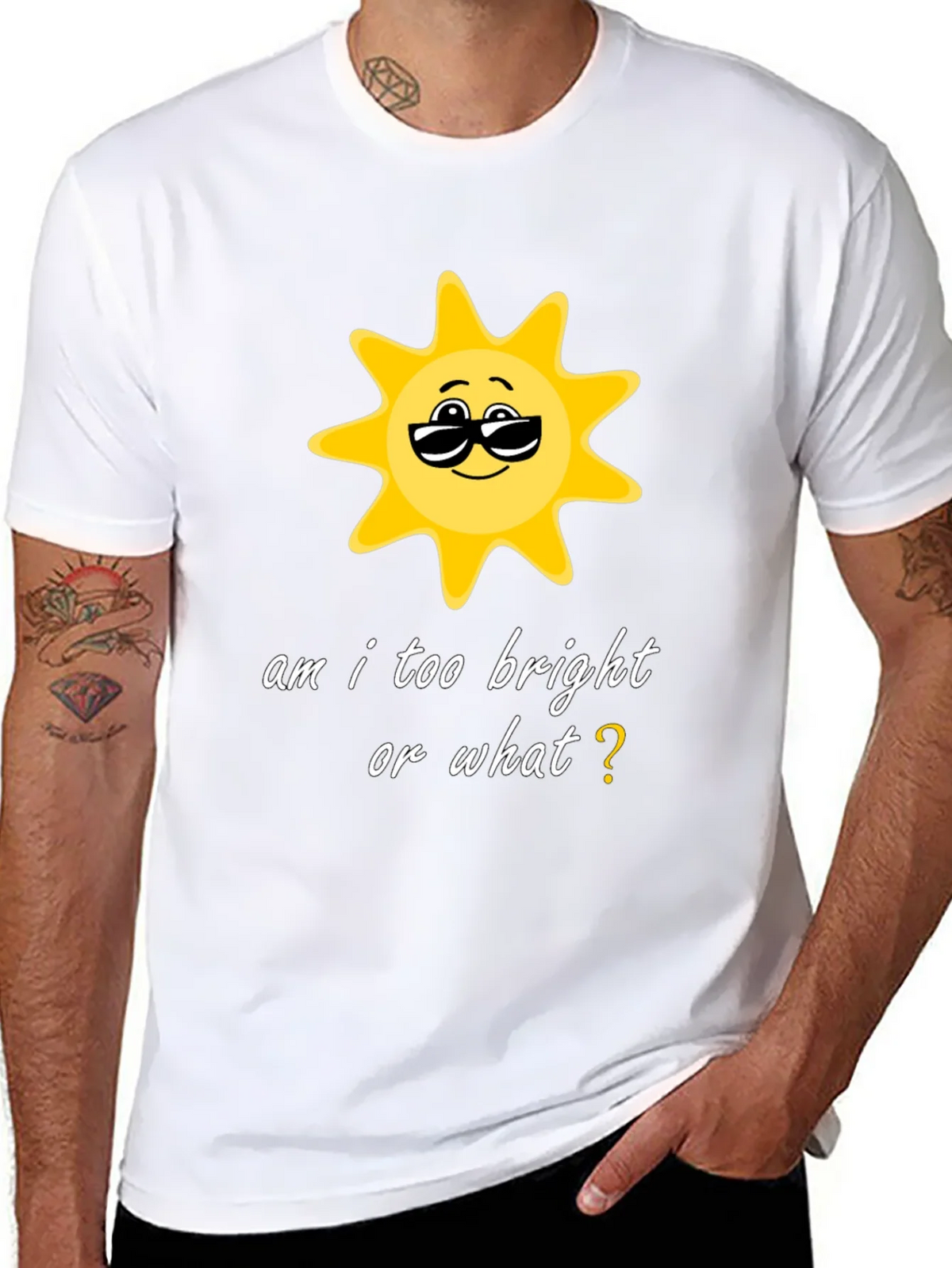 Funny Sun Graphic Black T-Shirt product image 7