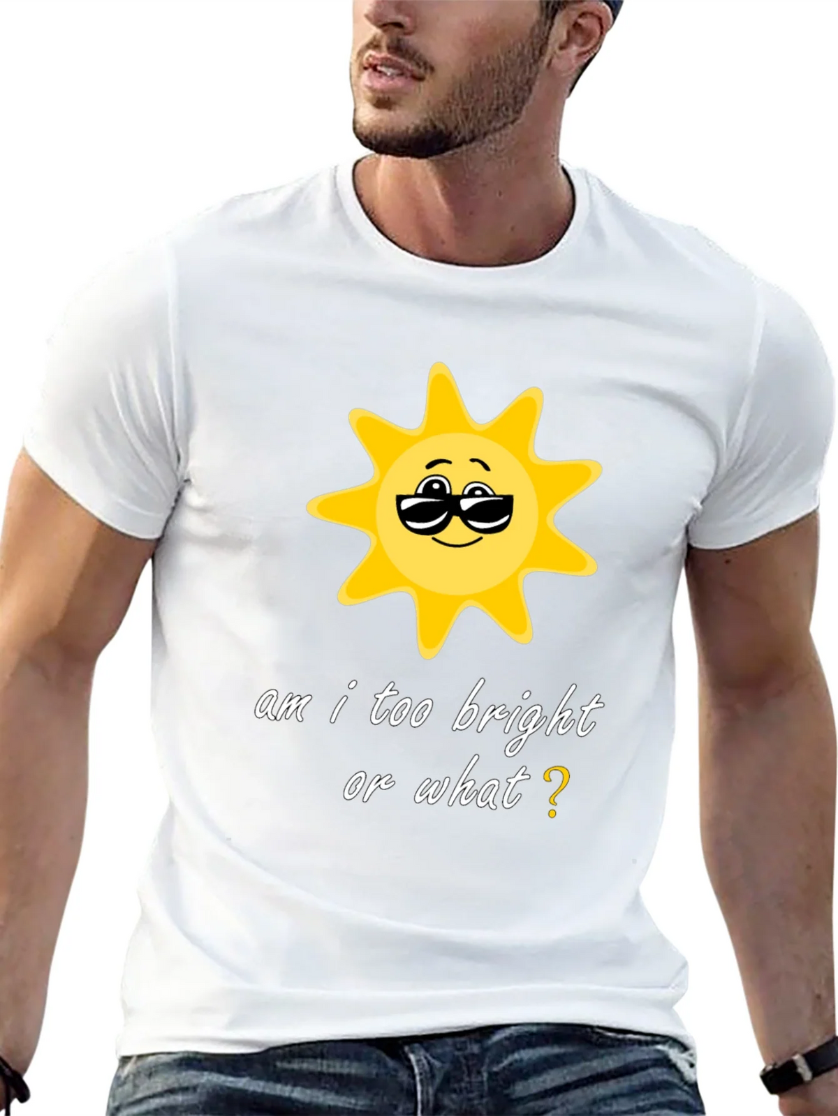 Funny Sun Graphic Black T-Shirt product image 12
