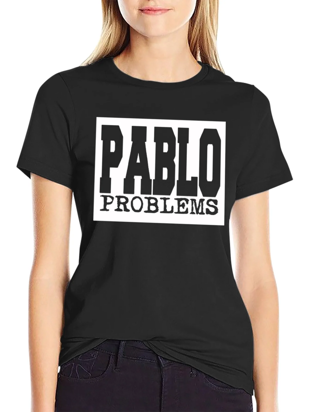 Pablo Problems Graphic Tee - Black Cotton T-Shirt product image 2
