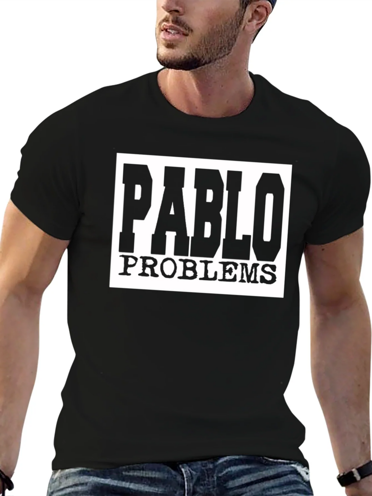 Pablo Problems Graphic Tee - Black Cotton T-Shirt product image 6
