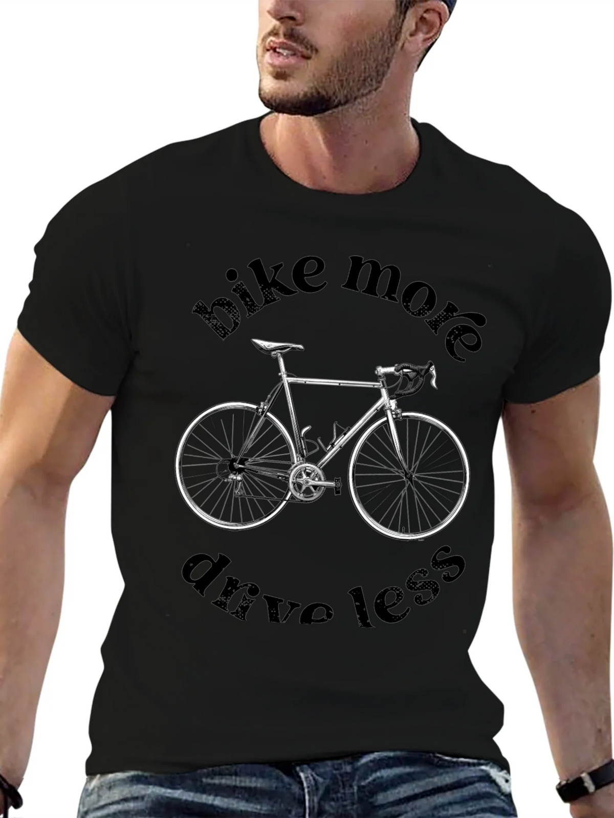 Bike More Drive Less Graphic Tee product image 6