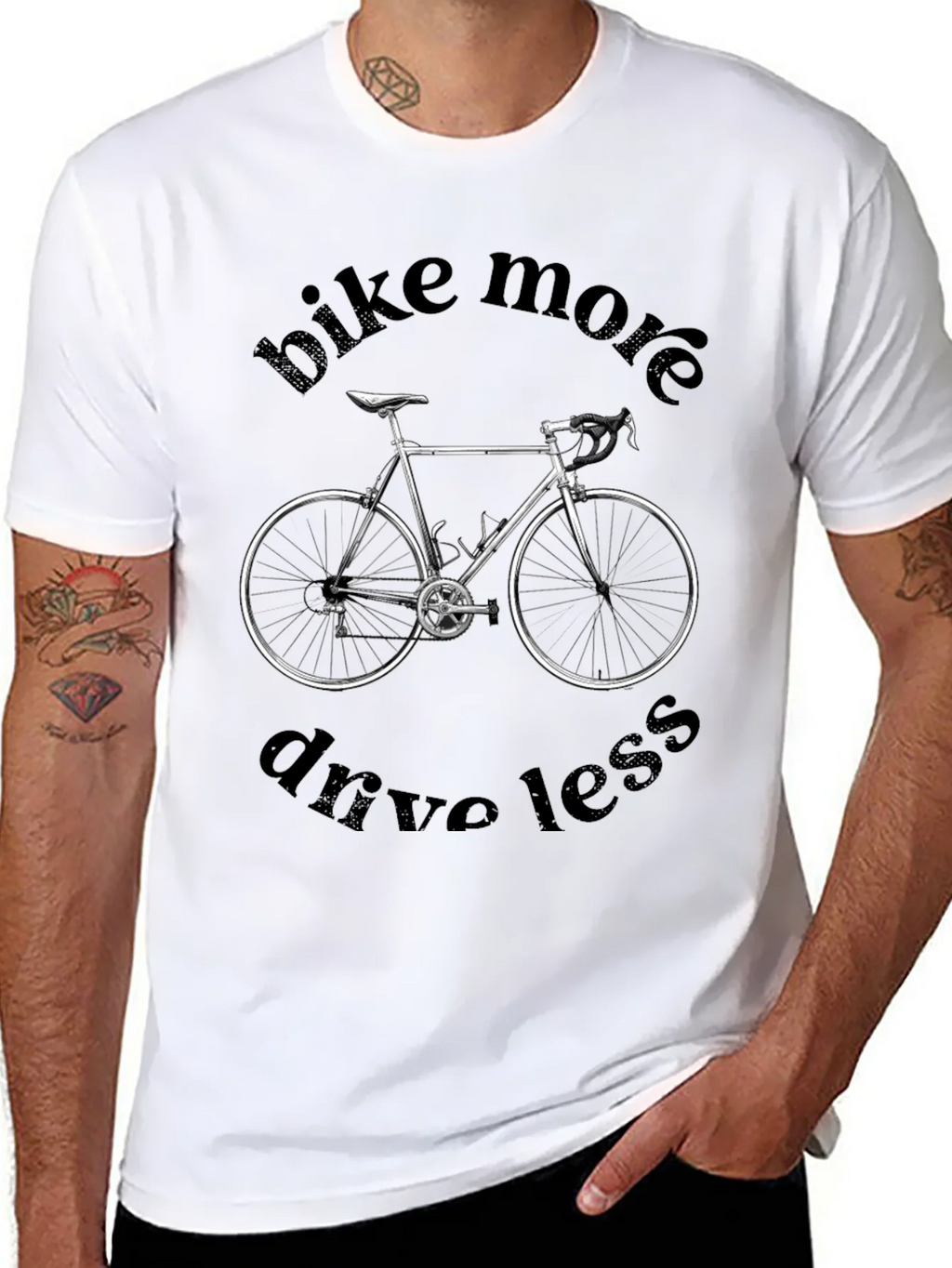 Bike More Drive Less Graphic Tee product image 7