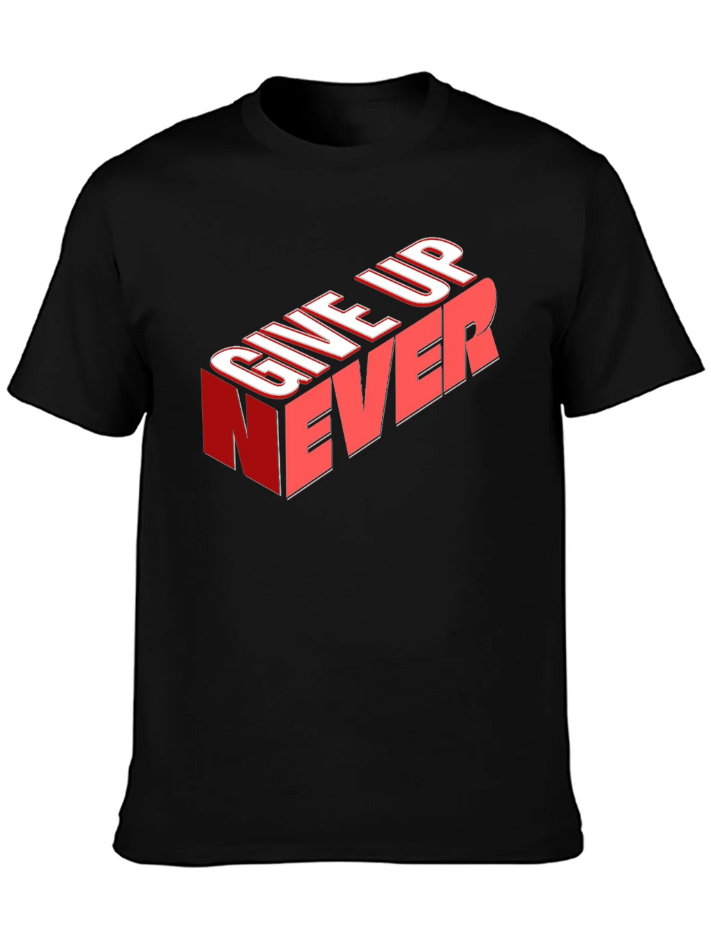 Give Up Never Graphic Tee - Motivational T-Shirt product image 3