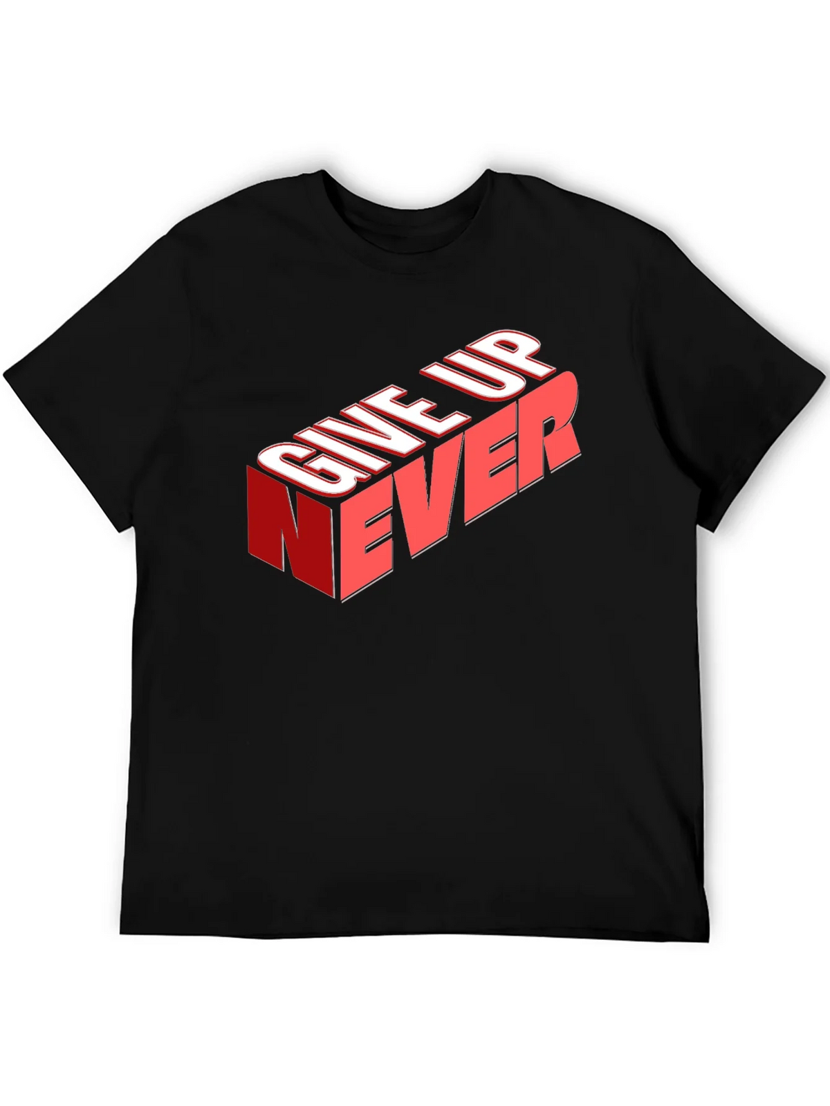 Give Up Never Graphic Tee - Motivational T-Shirt product image 5