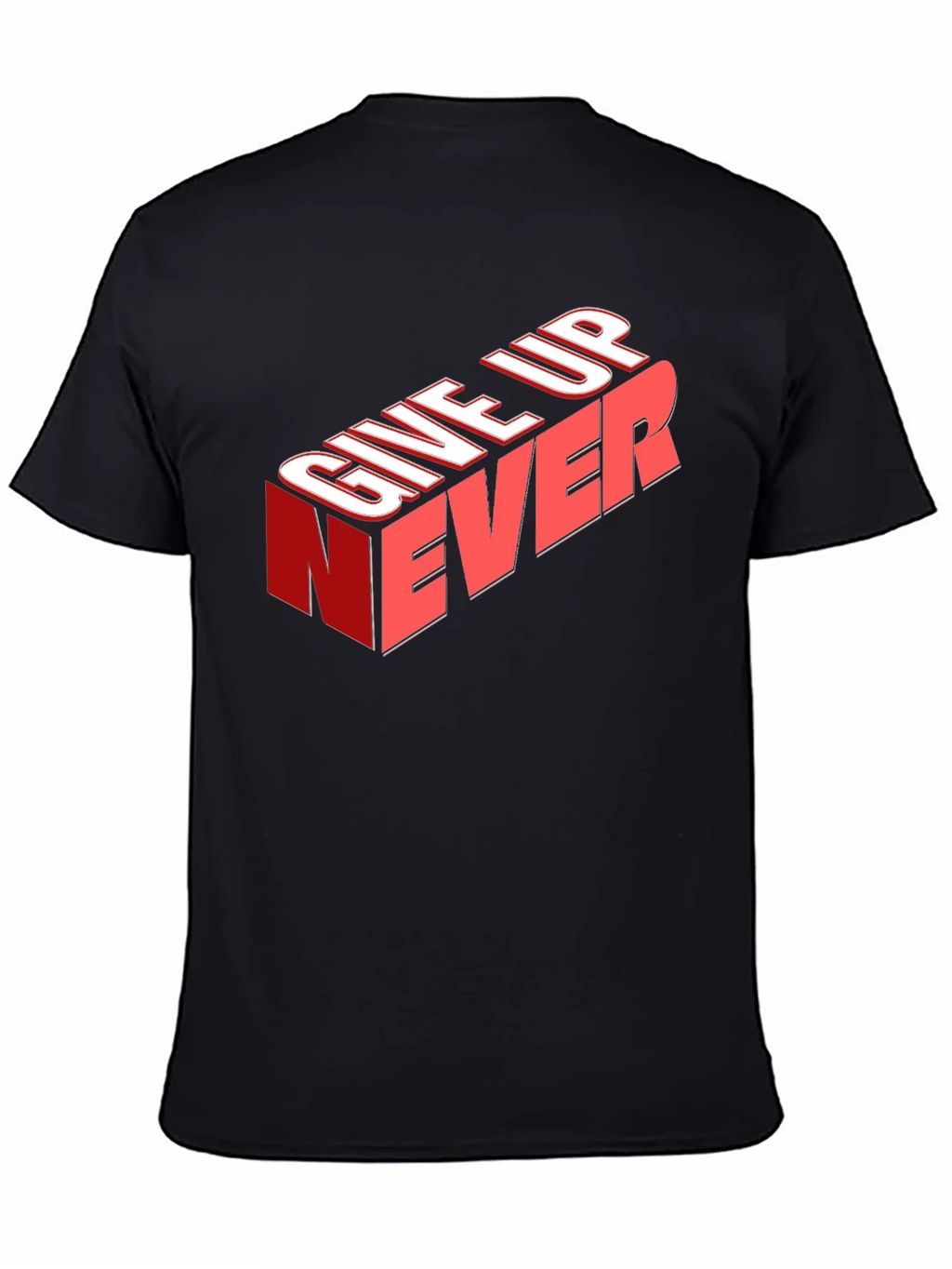 Give Up Never Graphic Tee - Motivational T-Shirt product image 4