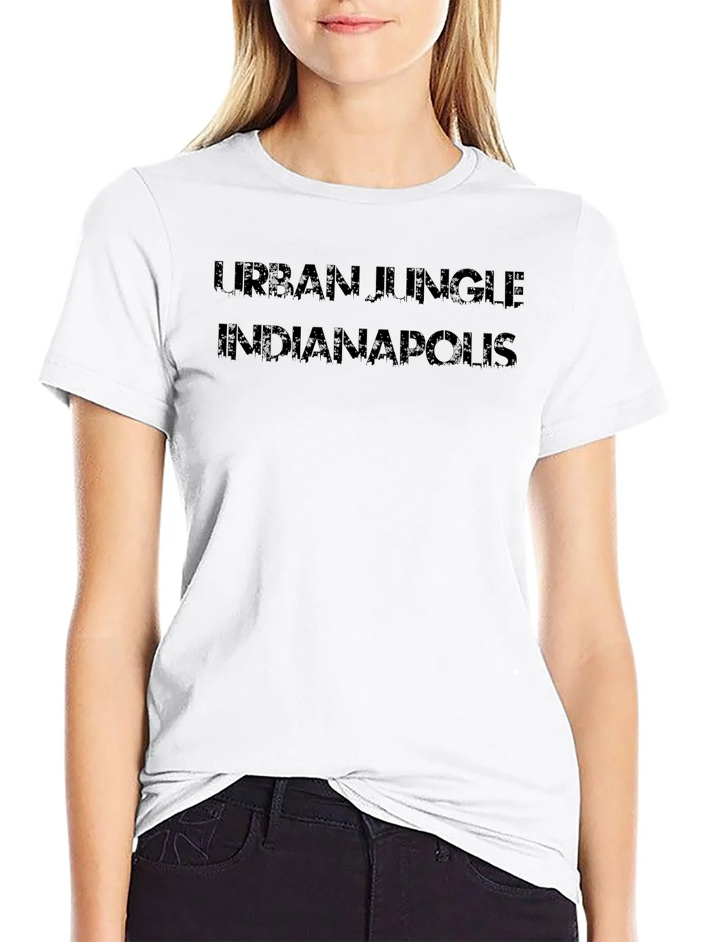 Urban Jungle Indianapolis Black Graphic T-Shirt product image 3