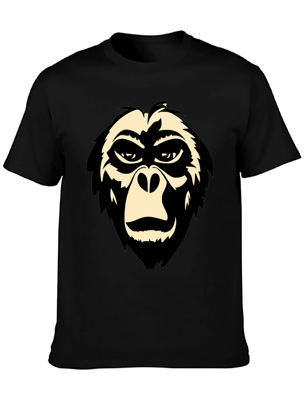 Cool Gorilla Face Graphic Tee - Black T-Shirt product image 3